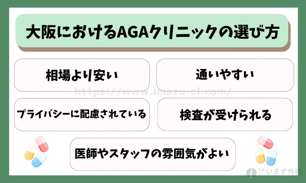 大阪におけるAGAクリニックの選び方